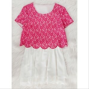 Emu Pink and White Dress